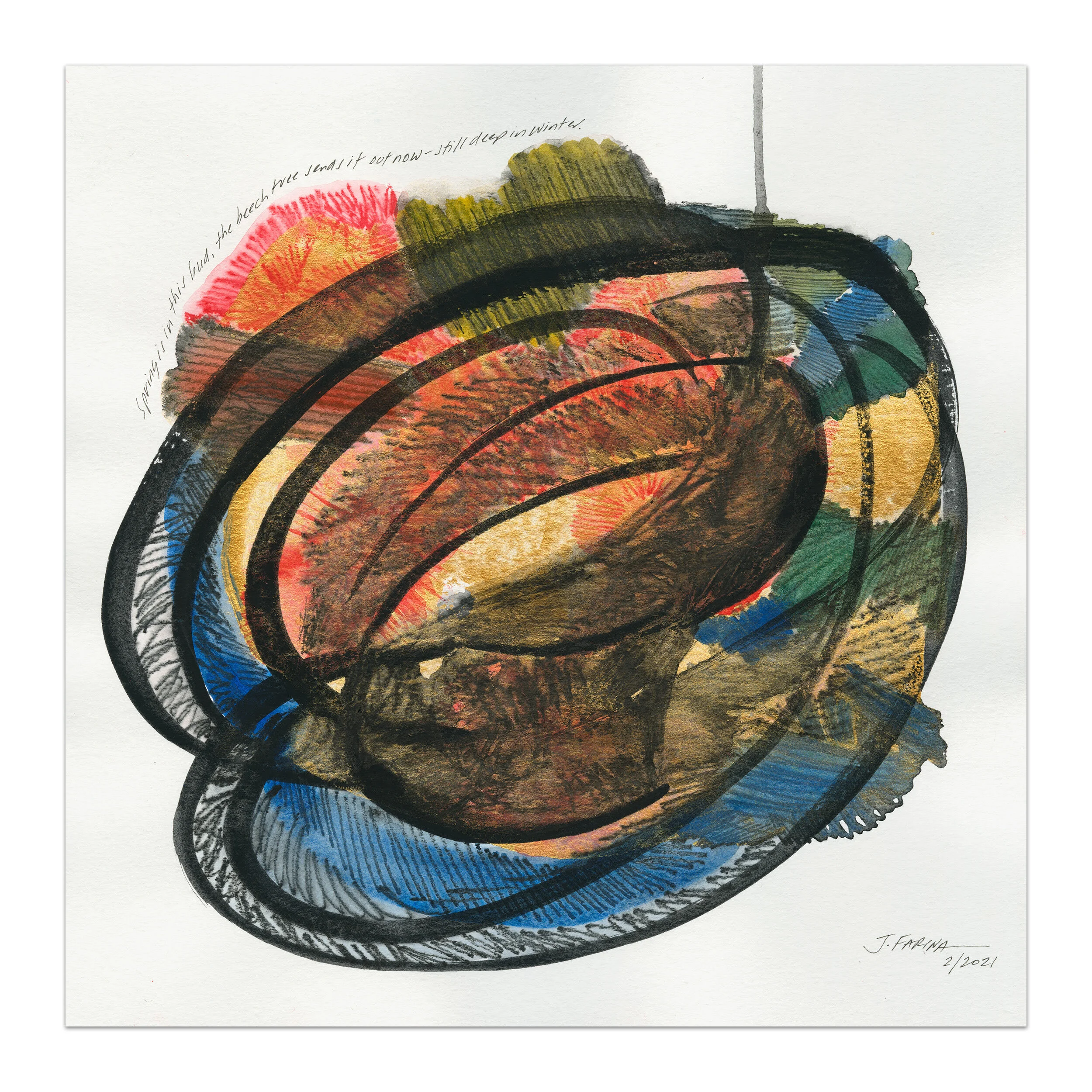 Original watercolor painting by Jennifer Farina.