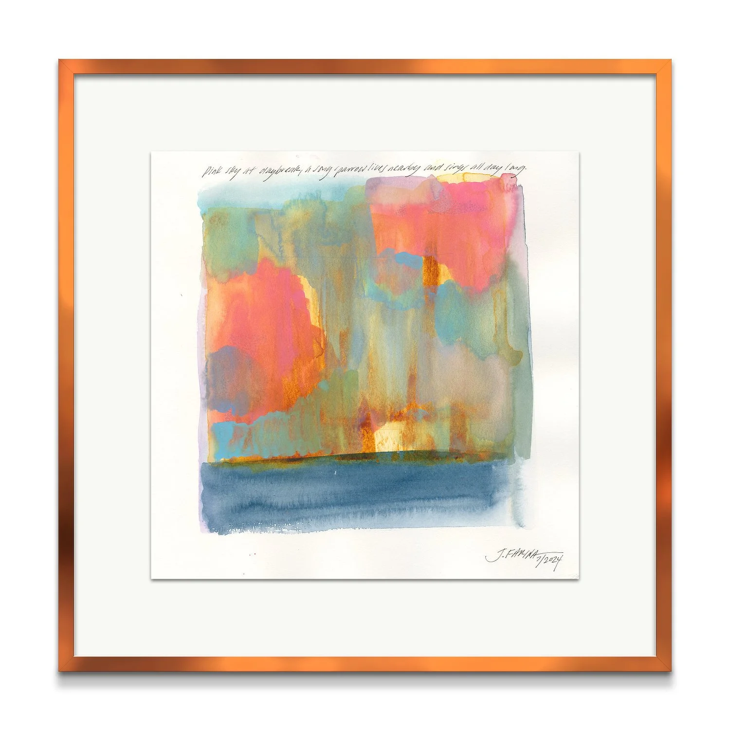 Pink sky at daybreak...