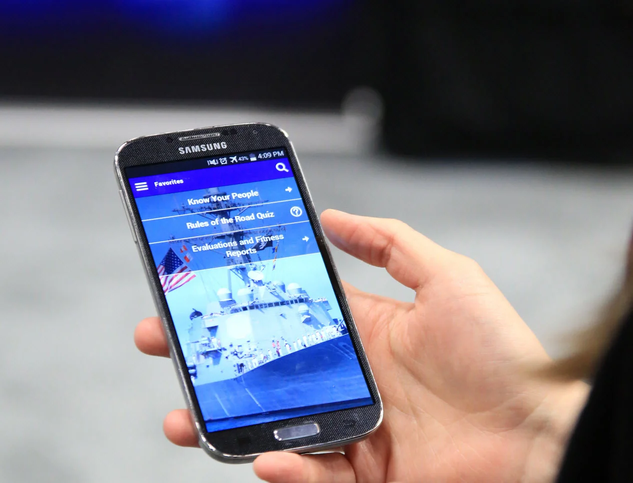 PMW 240-created mobile app supporting Navy division officers (U.S. Navy photo).