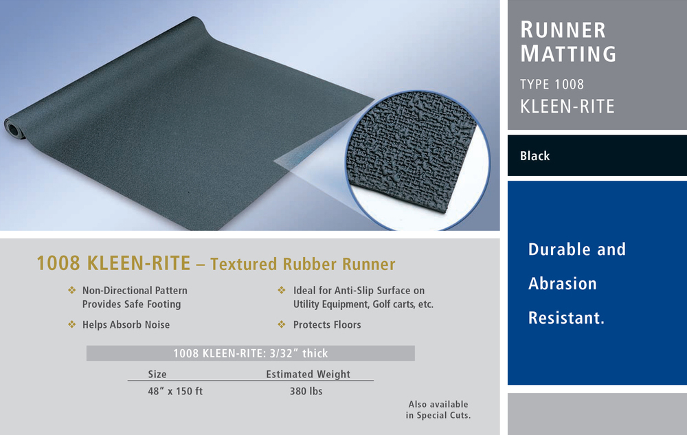 Textured Kleen-Rite Rubber Runner by