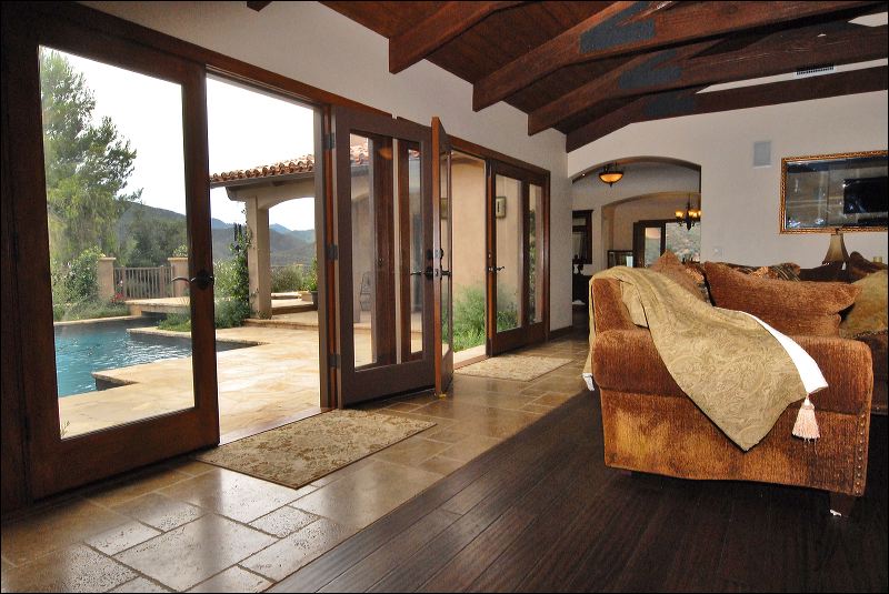 stone floors and wood