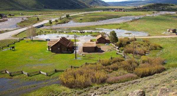 Flooding last weekend near the confluence of Valley Creek with the Salmon River was alleviated by a dike built along Valley Creek. Though not as high as the 1956 flood, it was nevertheless close. (Photo by Gary Gadwa)