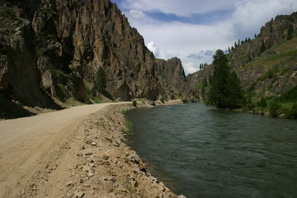 The proposed Twin Springs Dam would be built at this location on the Middle Fork of the Boise River. The dam would flood roughly 8 miles of the Middle Fork of the Boise and 4 miles of the North Fork. (photo by Greg Stahl)