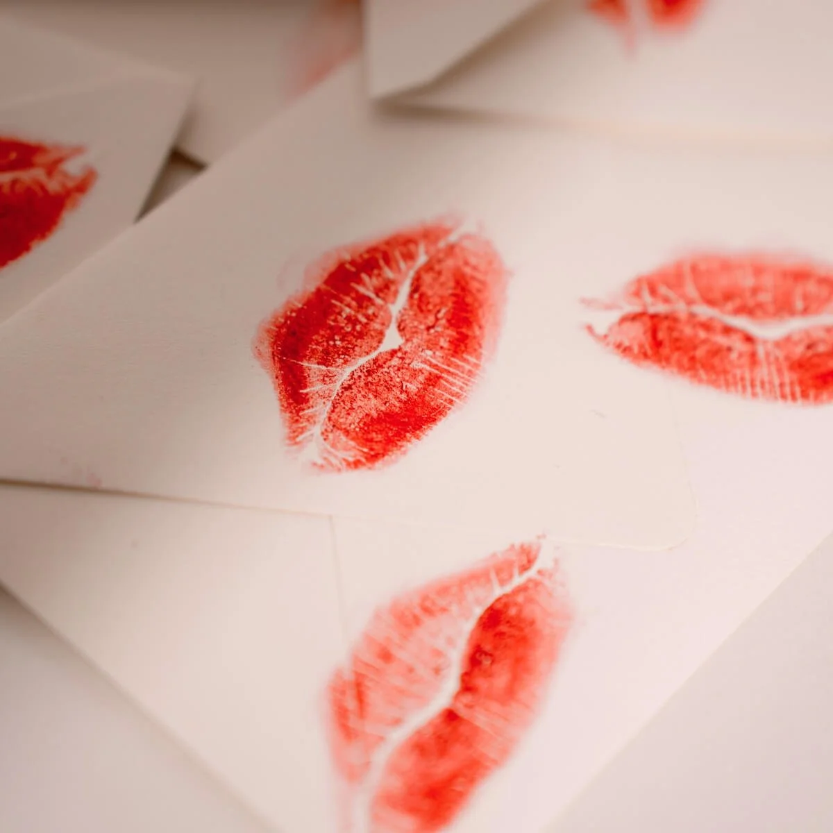 Lips on paper