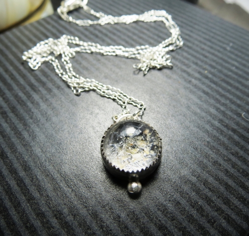 Clear quartz pendant necklace
