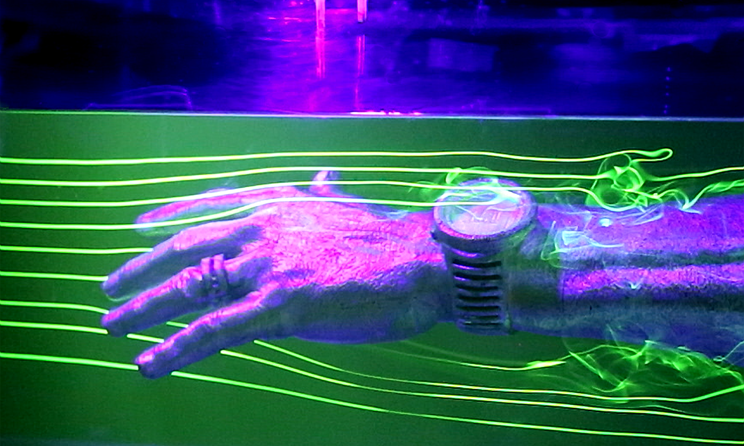 Images from the ALCHEMY show currently at the Des Moines Art Center including all new work from the FIELD STATION experiments including the Alchemist's Gate, a suspended 18th century door from the Himalayan Swat region - modified with surveillance camera and real time feed, salvaged biologic synthesizer, custom electronics, mid-evil European key, silicon wafer, climbing rope, turnbuckles, golf ball, custom digital countdown clock (loops every 31 years), video feed of the Golden Arm in turbulence tests @ NASA Ames Fluid Mechanics Laboratory. EMO: aerospace grade aluminum tape, plywood, climbing rope, salvaged industrial Emergency Off button and modified shipping cases. The Sputterer, re-purposed with salvaged scientific lenses, custom video capture player, gold electro-plated beer can, vintage deep sea camera, fiber optic cables, custom digital countdown clock, horseshoe crab. Sputterers are used in the semiconductor industry to deposit thin films of various metals in integrated circuit processing, typically a gold/palladium (Au/Pd) alloy. Humans may also be referred to at times as sputterers. New light table includes the Golden Arm: a high resolution 3D scan / print of the artist’s arm, gold leafed, housed in a pyrex cone from SETI’s Allen Telescope Array. The cone is designed to encase the radio telescope’s antenna in helium at temperatures near absolute zero. The sculpture itself was influenced by the myth of Hungary’s King St. Stephen, whose miracle producing hand has been preserved in a reliquary in Budapest since 1038 A.D. The Robotic Arm: a 4 stringed instrument, was built from a robotic hand salvaged in Cupertino, California, 3D mis-printed forearm of the artist @150% life size, laser optics, pink sex toy, inverter, syringe, electric guitar strings, tensioners, clamps, digital countdown clock. The Wing: employs seven modified retroflectors and laser optics components. The ongoing Lunar Laser Ranging Experiment measures the distance between Earth and the Moon using lasers aimed at retroreflectors planted on the Moon during the Apollo and Lunokhod missions. 