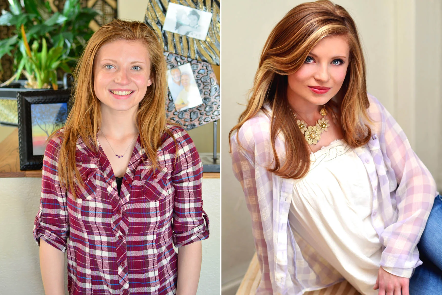 before after hair makeup young woman elizabeth link denver