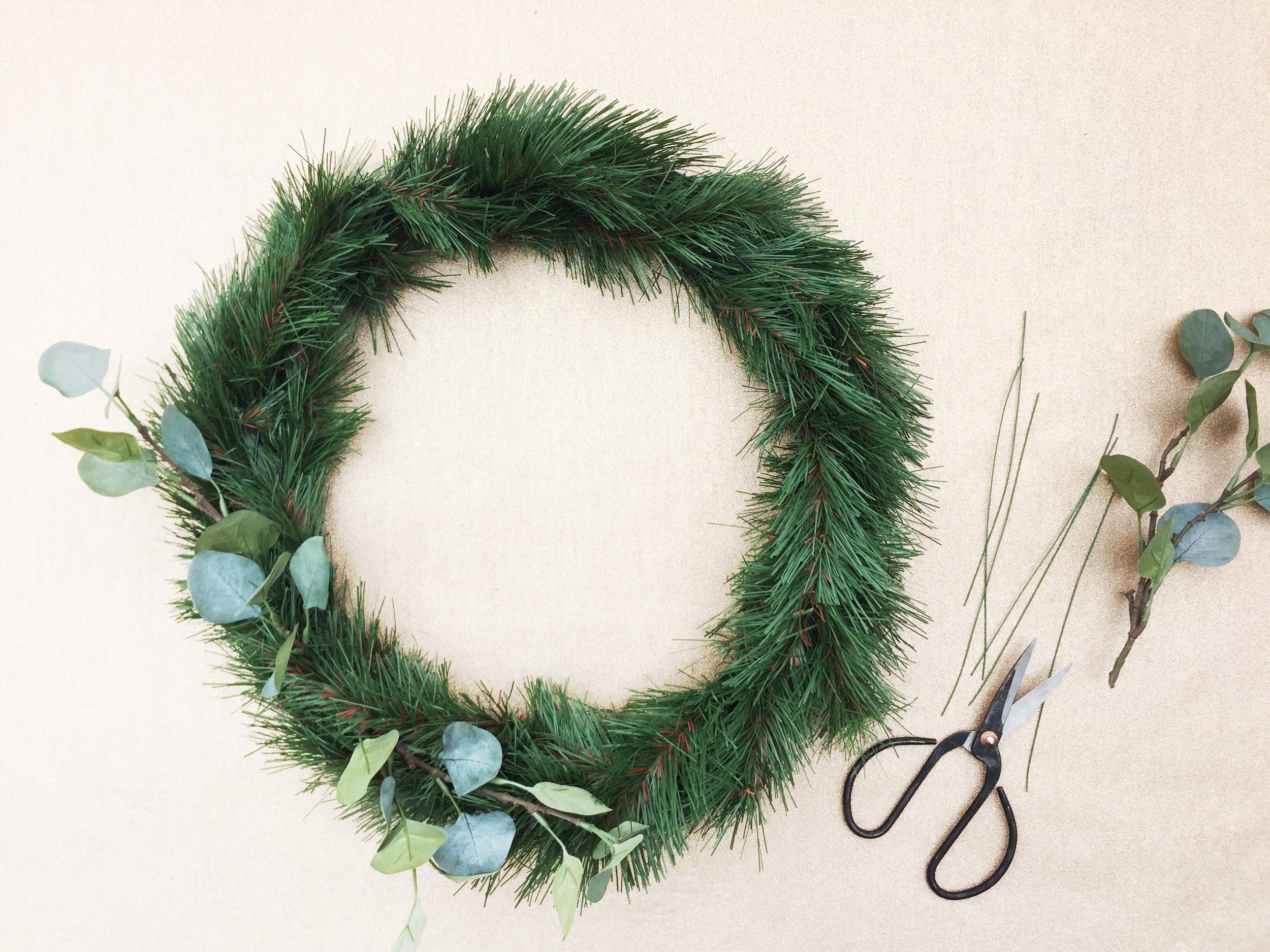 Paper Craft Pantry Blog DIY Faux Floral Wreath