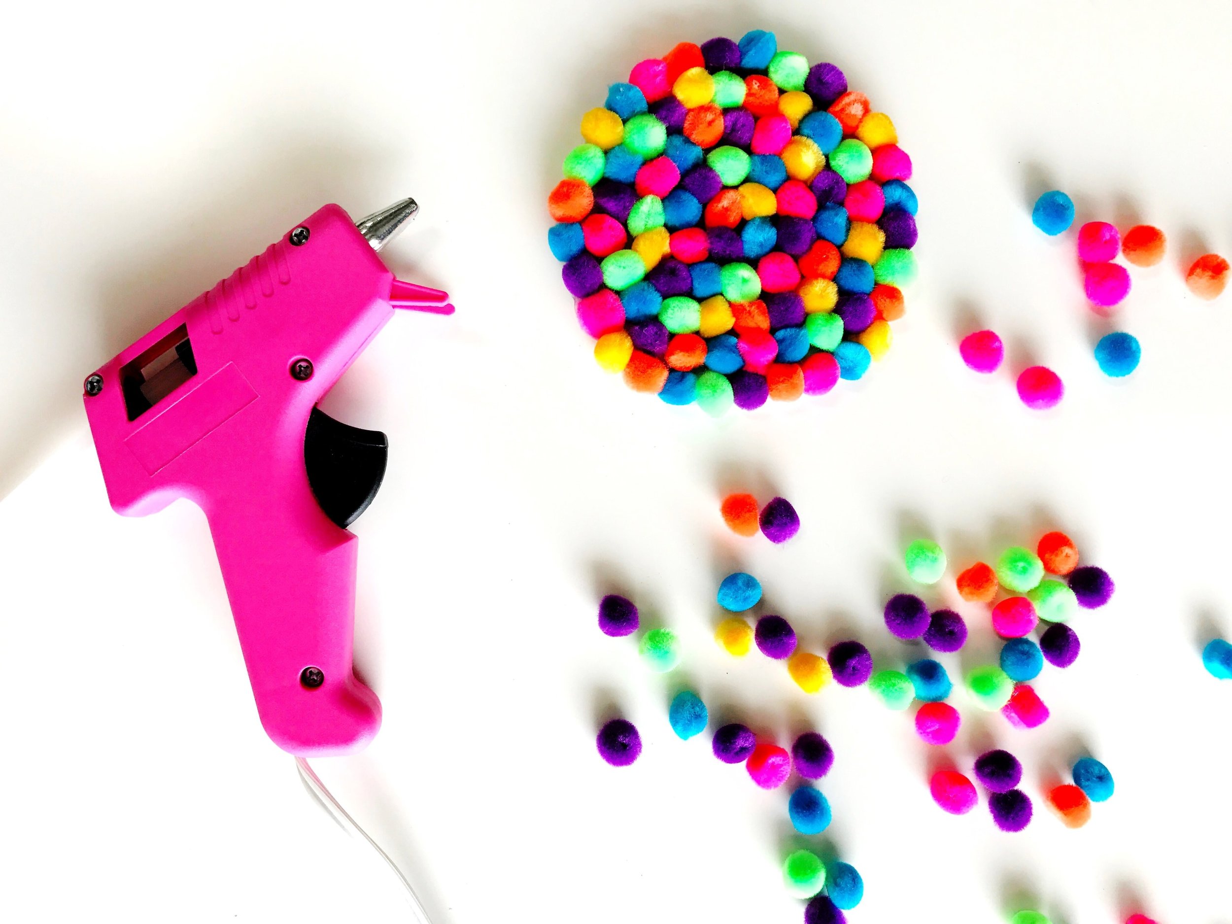 Paper Craft Pantry DIY Austin Blog Fiesta Party Pom Pom Coasters