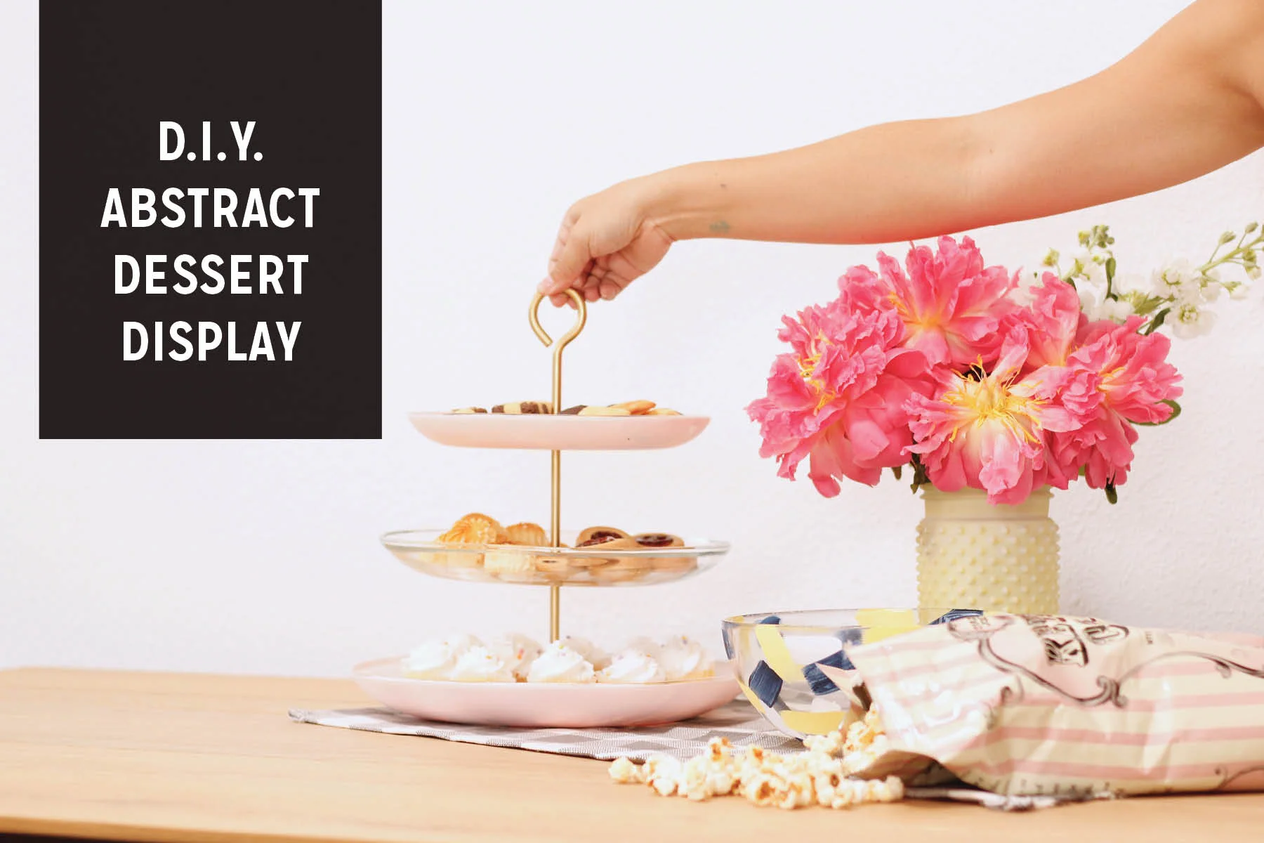 Paper Craft Pantry DIY Abstract and Modern Painted Dessert Display