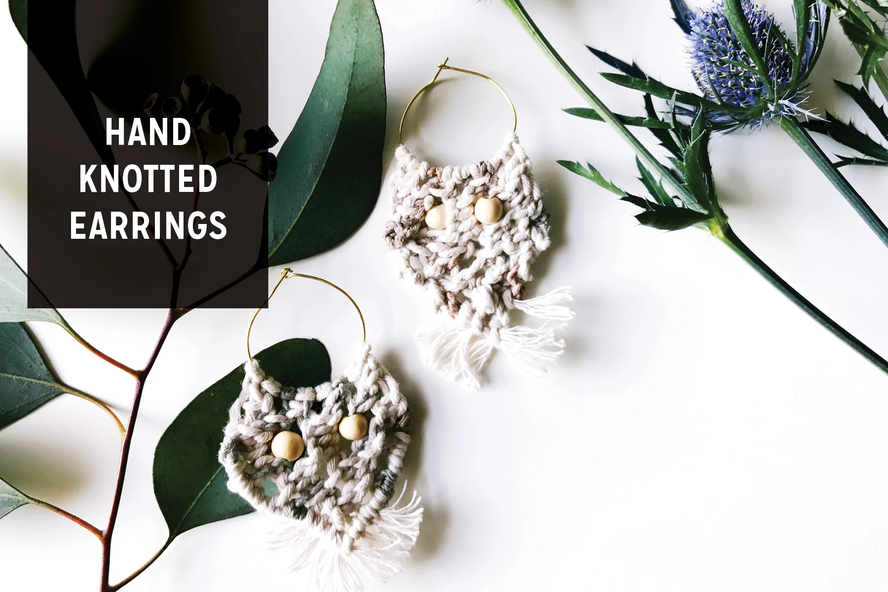 Free Pattern for D.I.Y. Hand Knotted Tassel Macrame Earrings