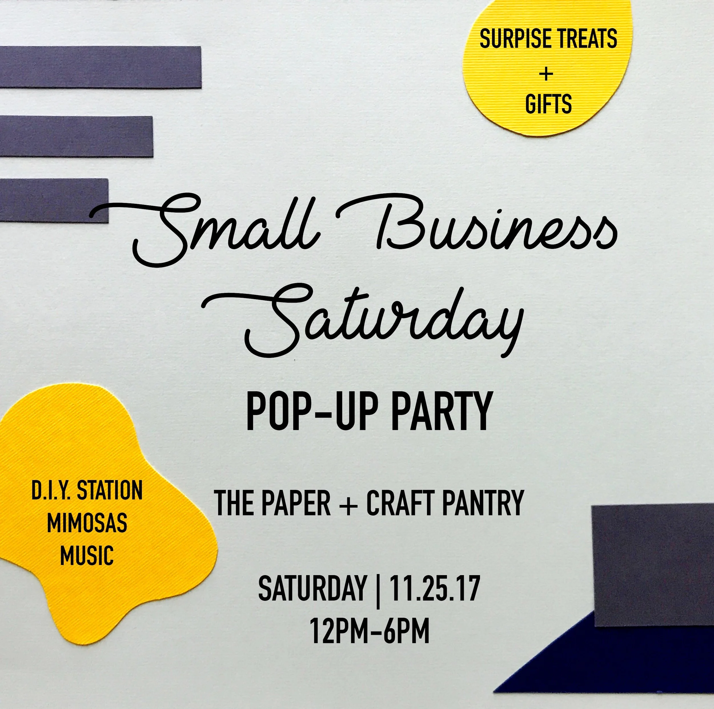 2017 Small Business Saturday Pop Up Market- Community Event