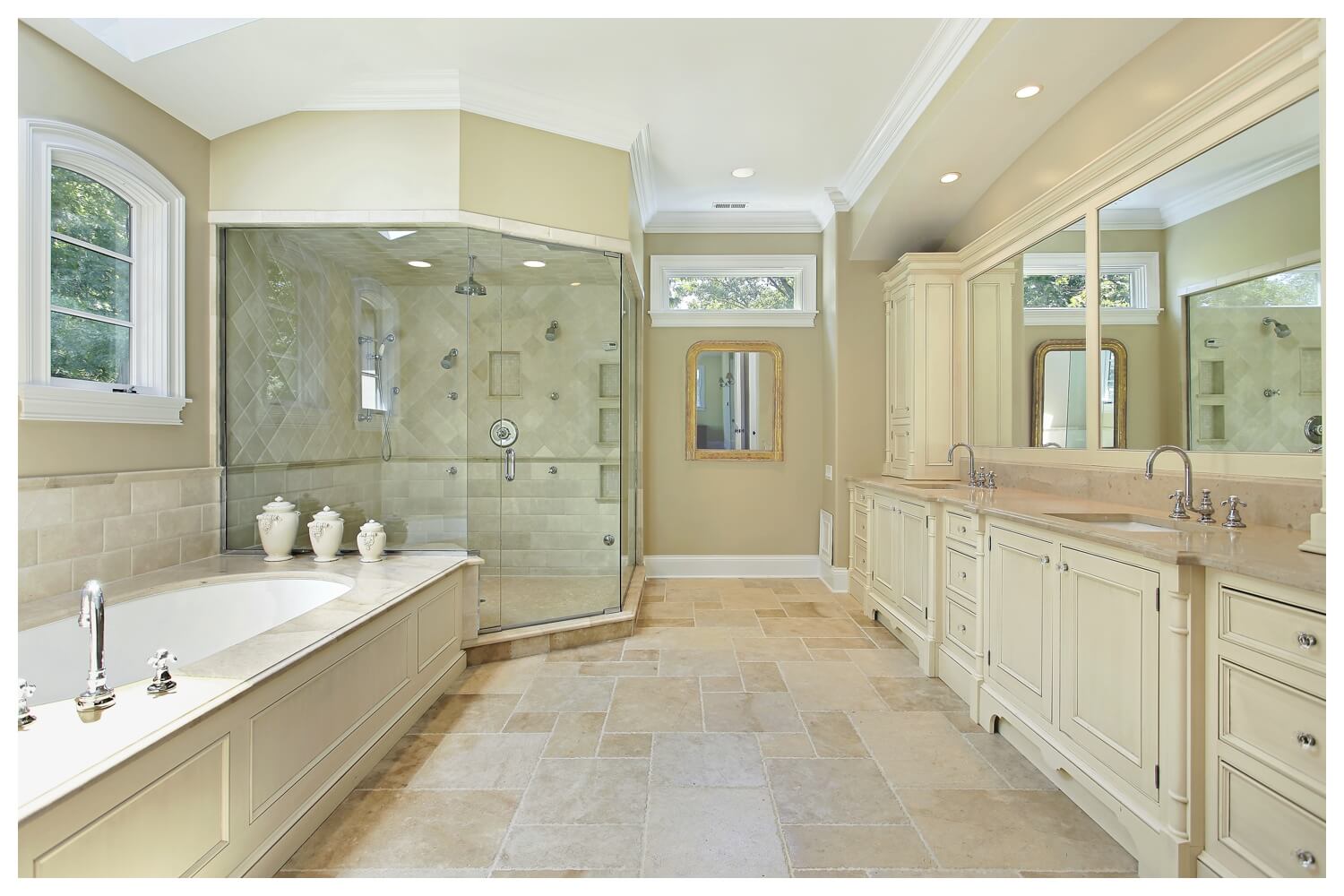 Elegant Twin Master Bathroom