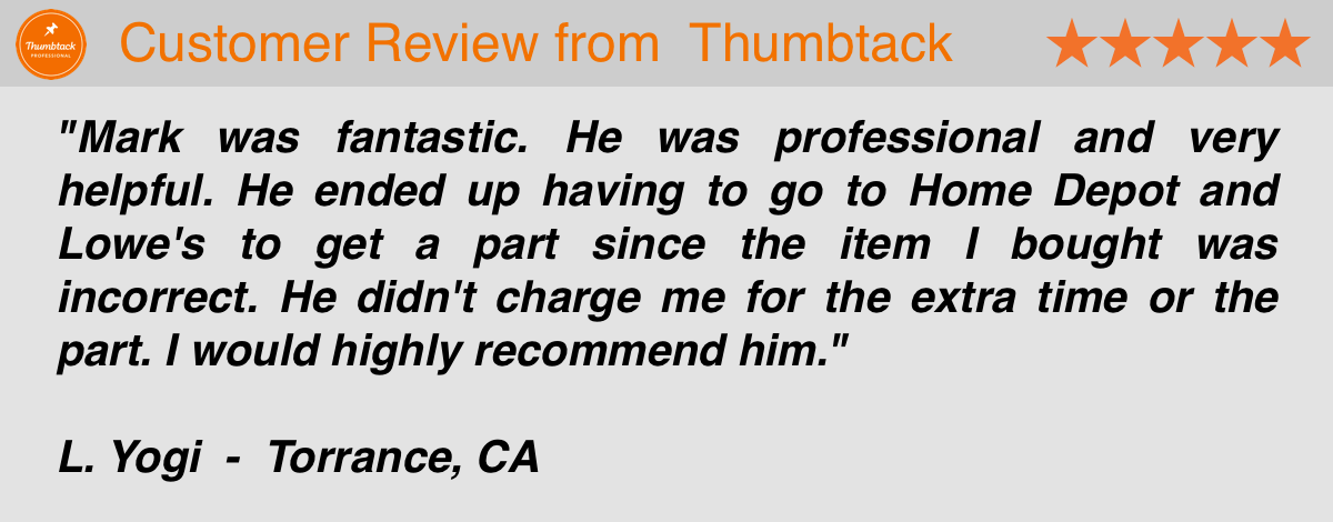 Customer Review of Recommended Plumber