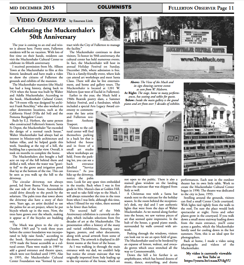 Celebrating the Muckenthaler’s 50th Anniversary
