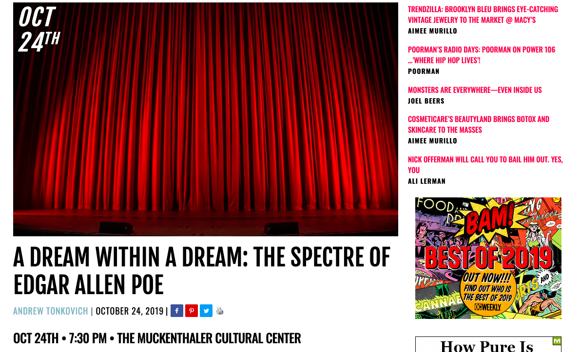 A Dream Within a Dream: The Spectre of Edgar Allan Poe