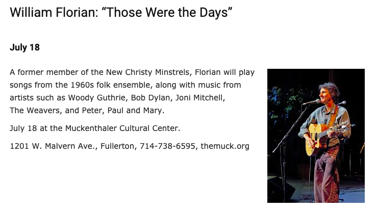 William Florian: “Those Were the Days”