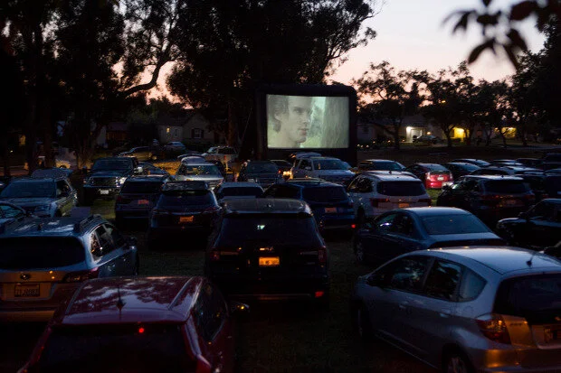 Orange County Register: Safe under the stars, moviegoers enjoy a flick