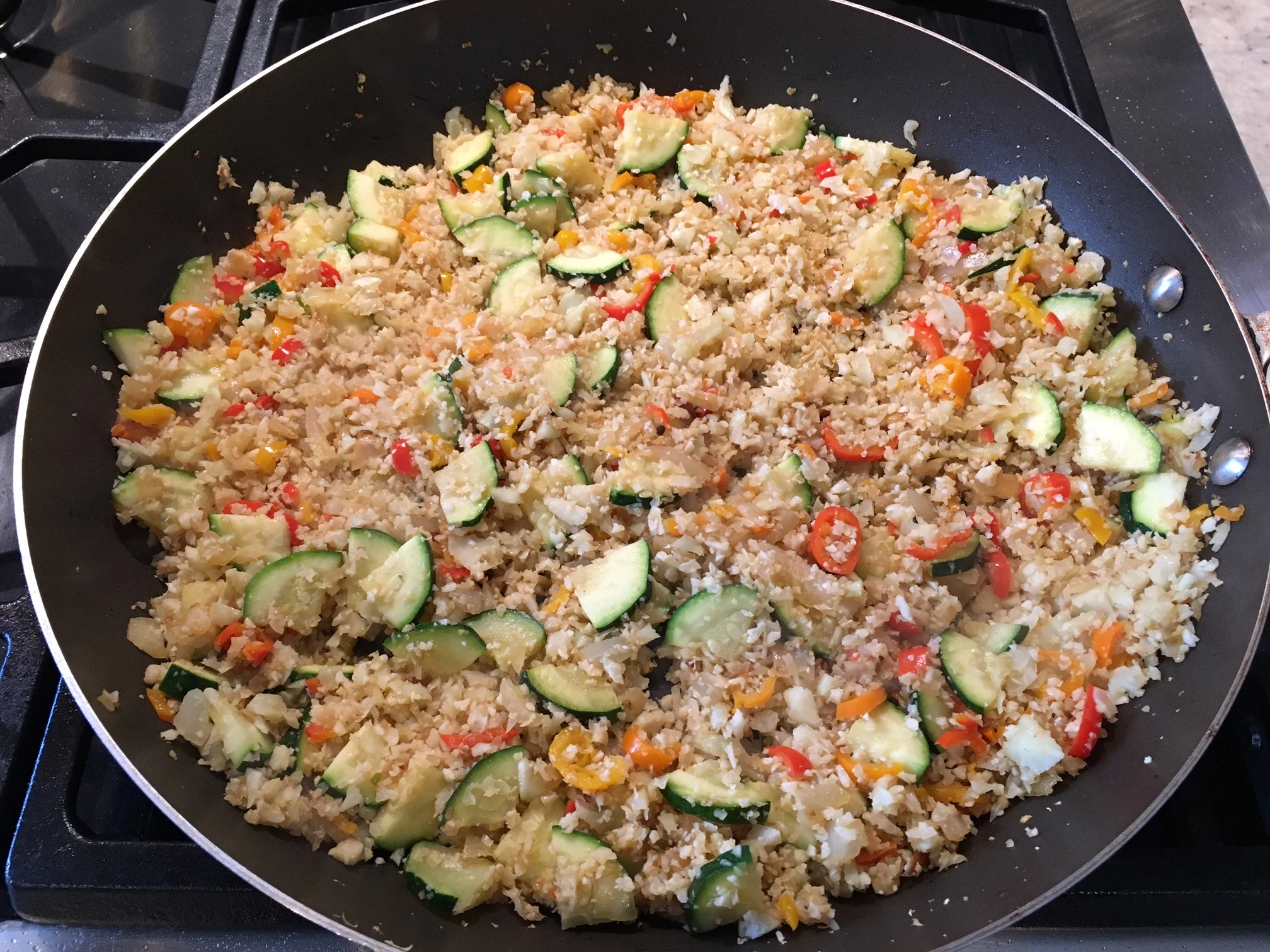 This dish is such a versatile way to use leftover meat! Great with chicken, pork, or beef...Tasty as a vegetarian option too! Just throw a few sautéed mushrooms in there for some added texture. Yum! This dish is an excellent way to pack lots of veggies in your diet and makes excellent leftovers.