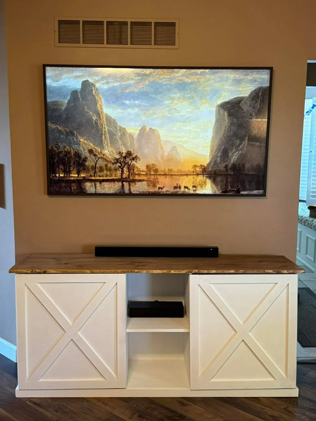 TV Entertainment Center Barn Style Doors