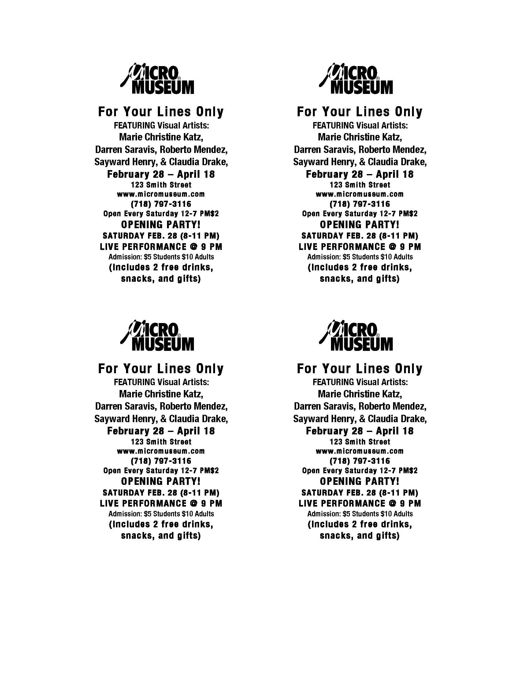 2009 For Your Lines Only.jpg