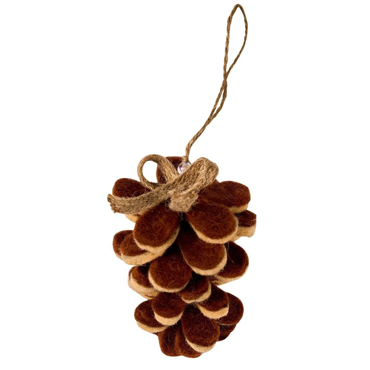 Felted Wool Pinecone Ornament