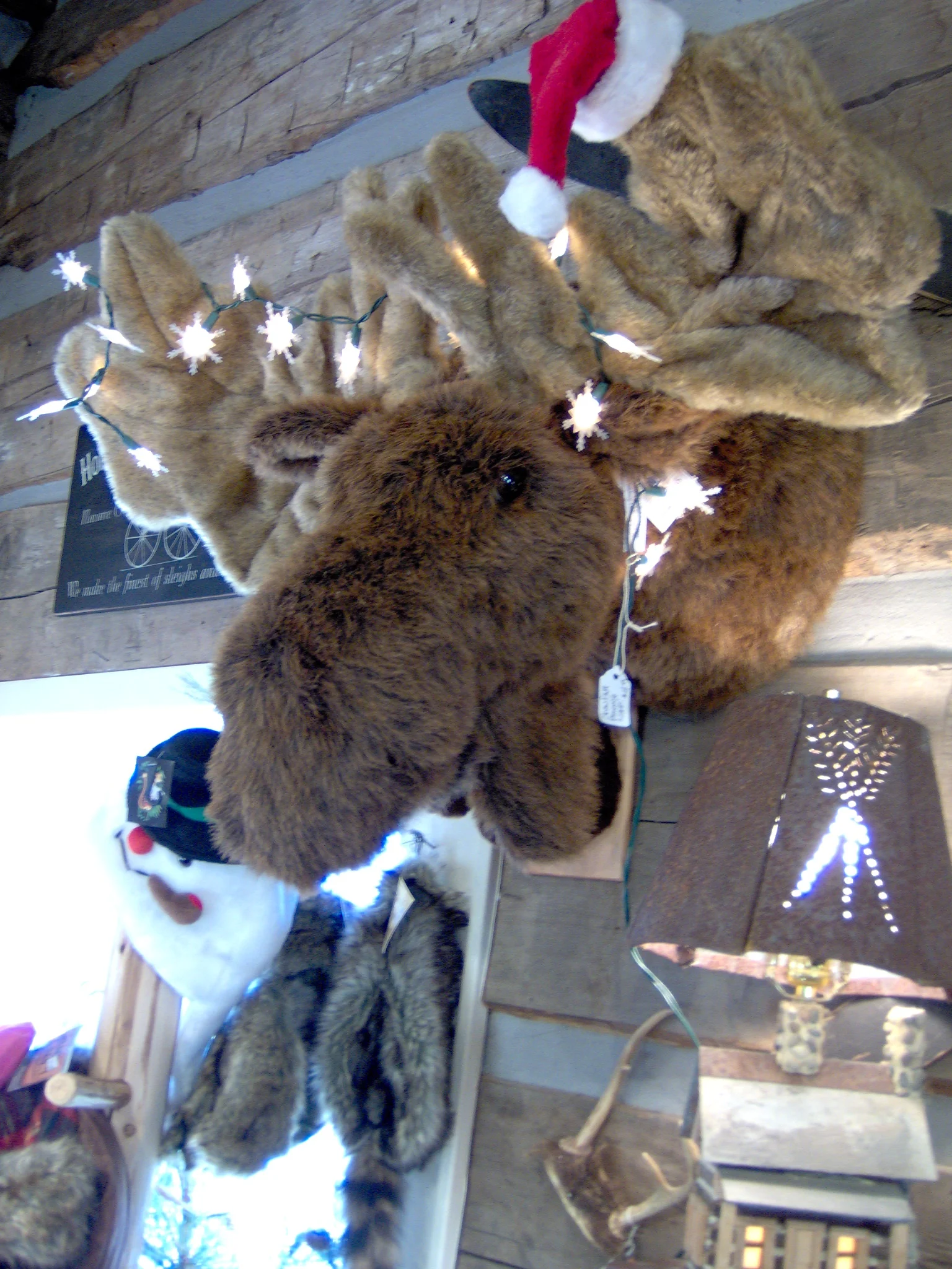 fake stuffed moose head