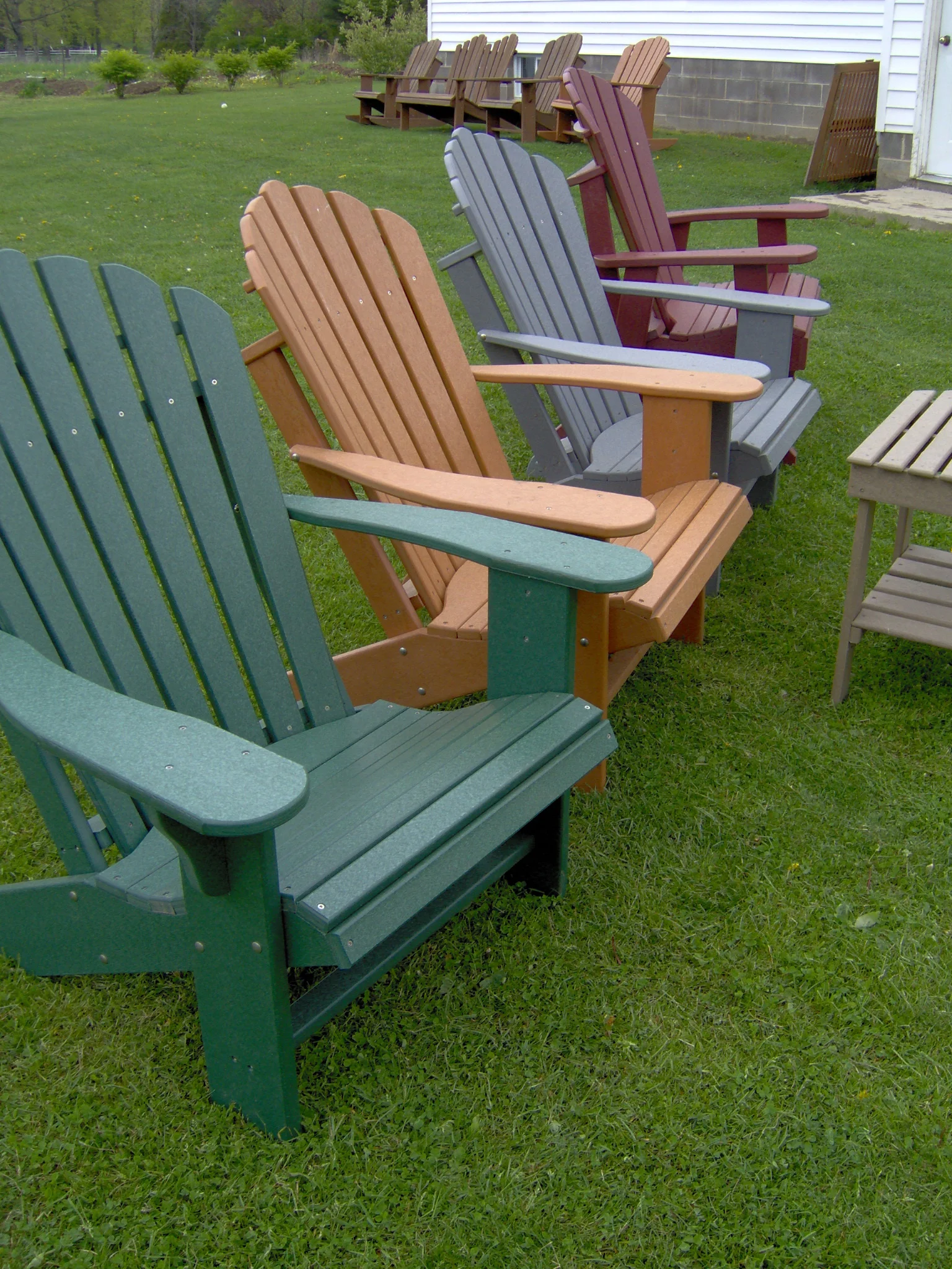 poly lumber furniture on Comfo Back Adirondack Chair Made From Recycled Milk Jugs Ma Pa S