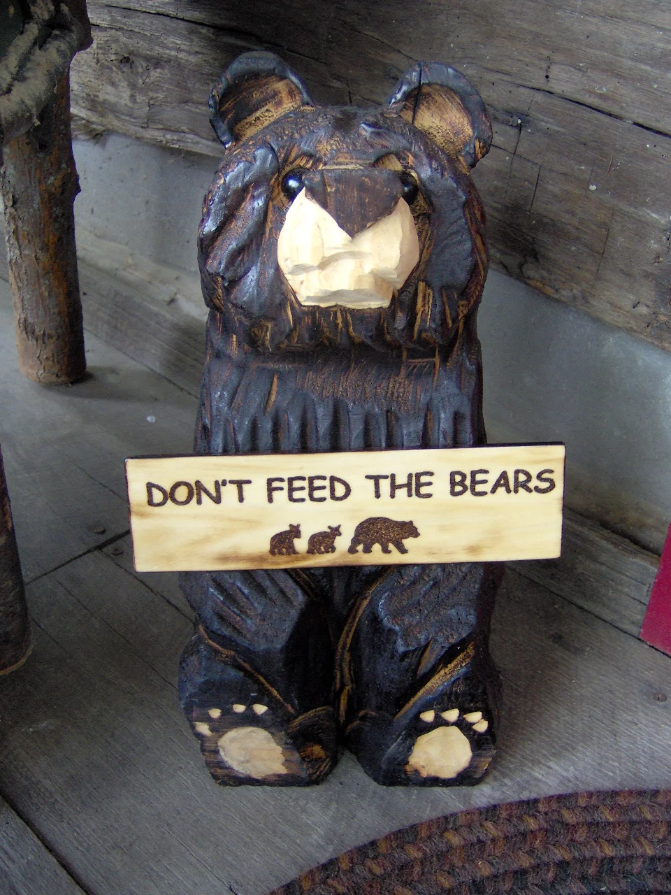 carved bear don't feed the bears (Copy) (Copy)