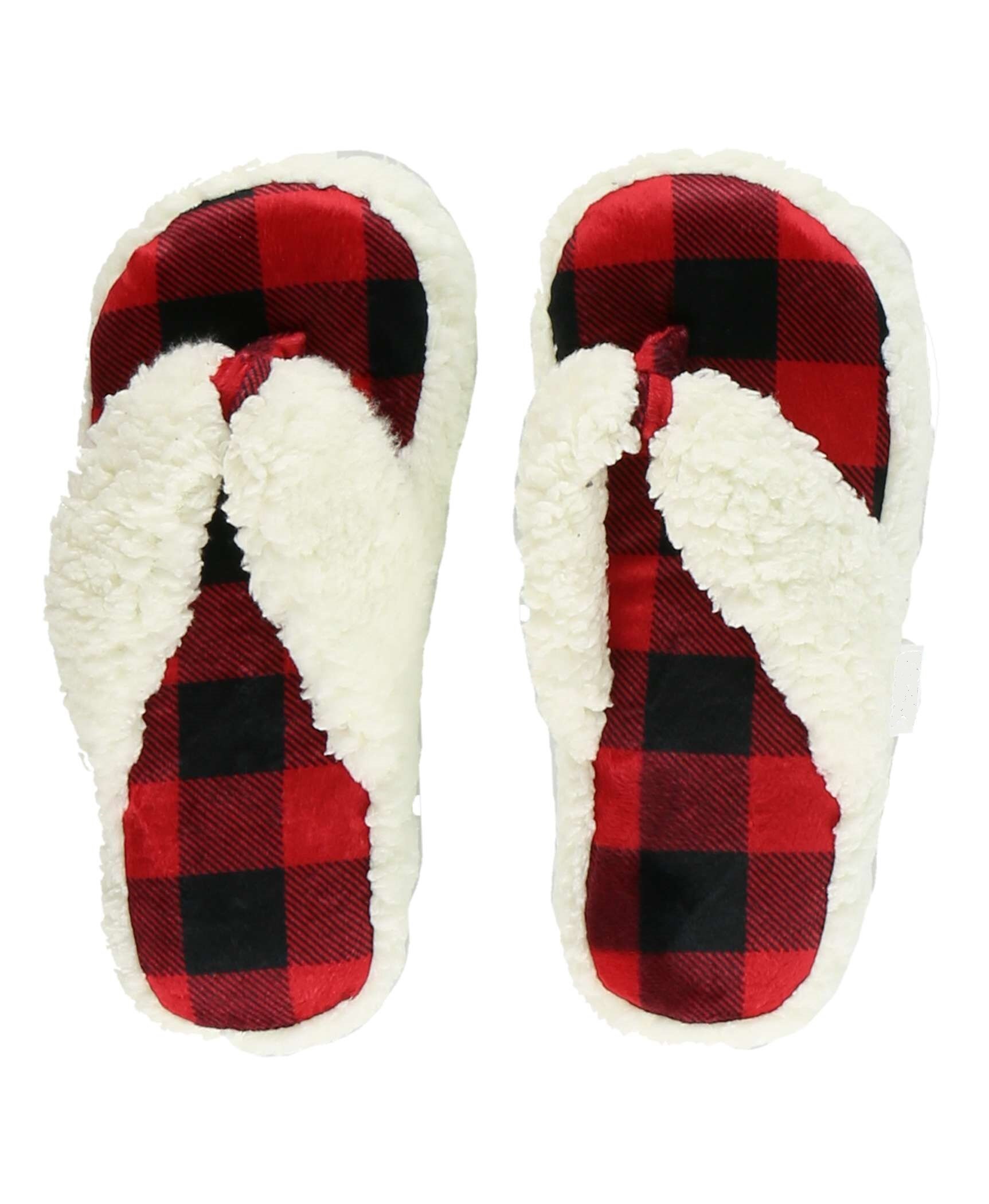 plaid slippers