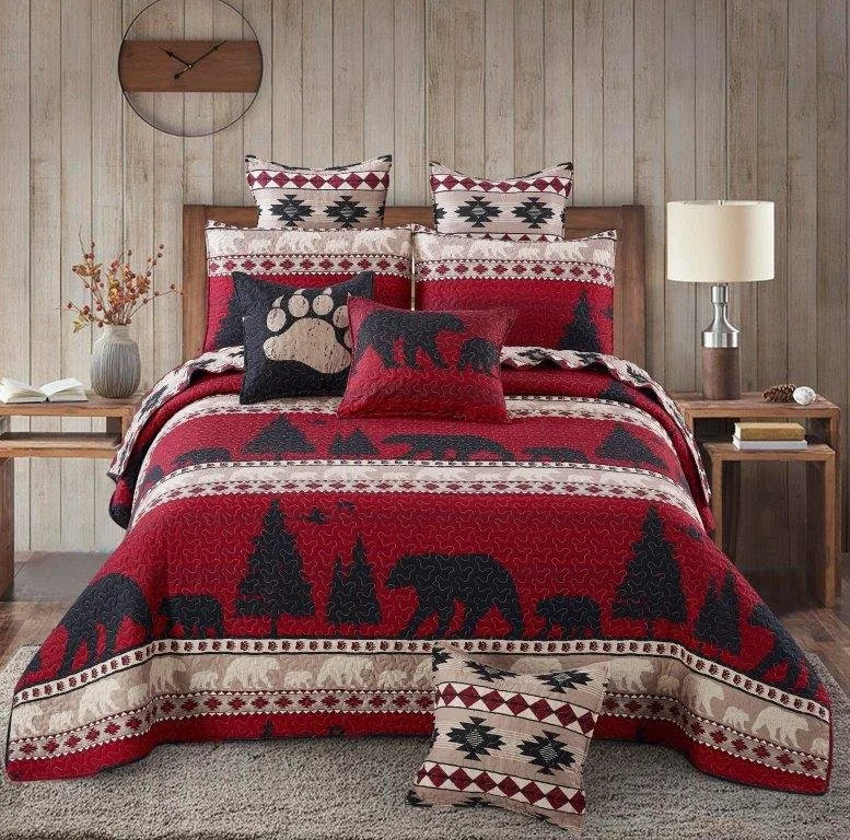 Rustic Quilted Bear Creek Bed Set — Ma 