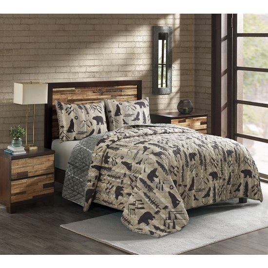Forest Quilted Bedding Set & Bag — Ma & Pa's