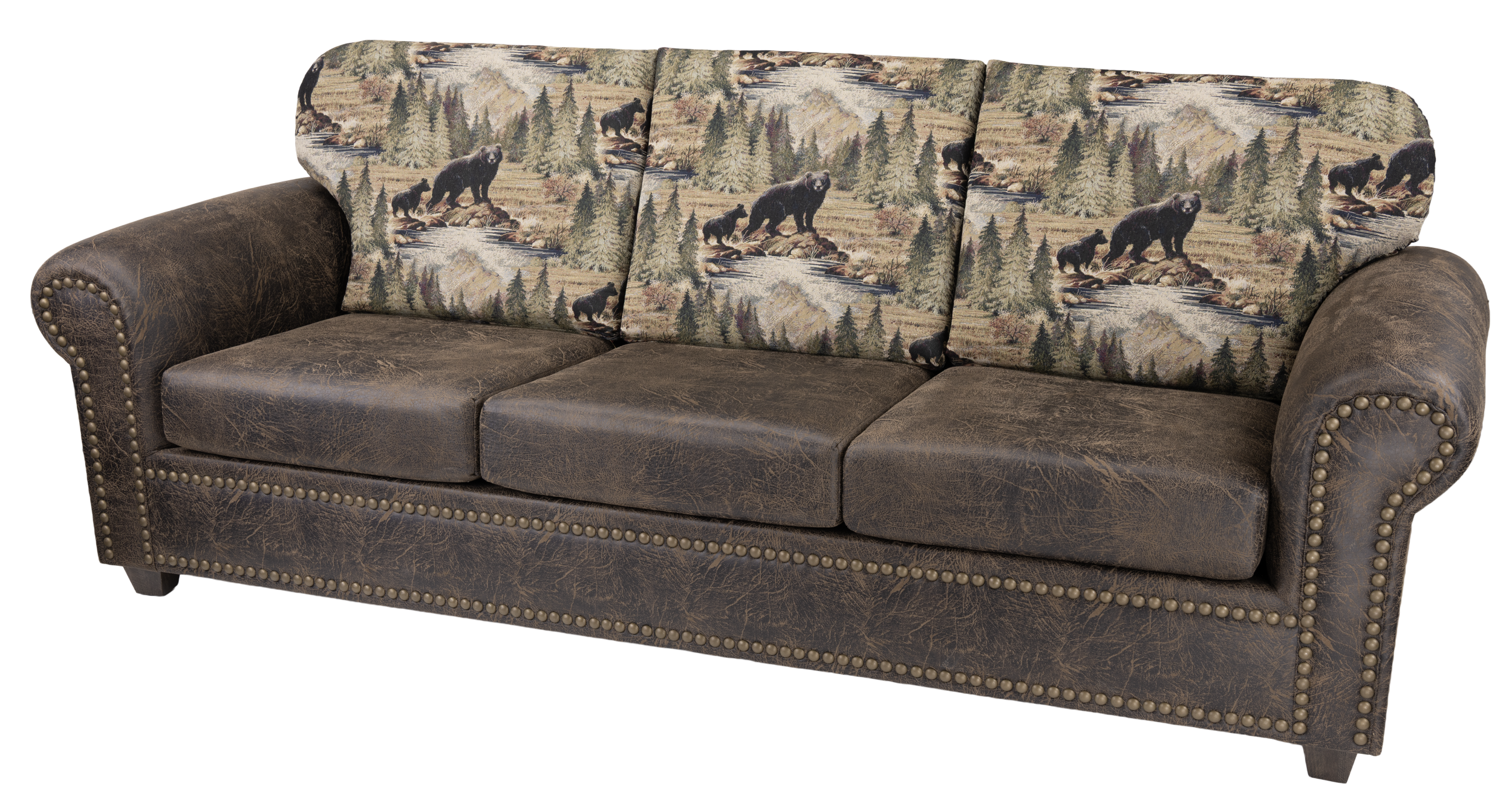 Rustic Upholstered Sofa
