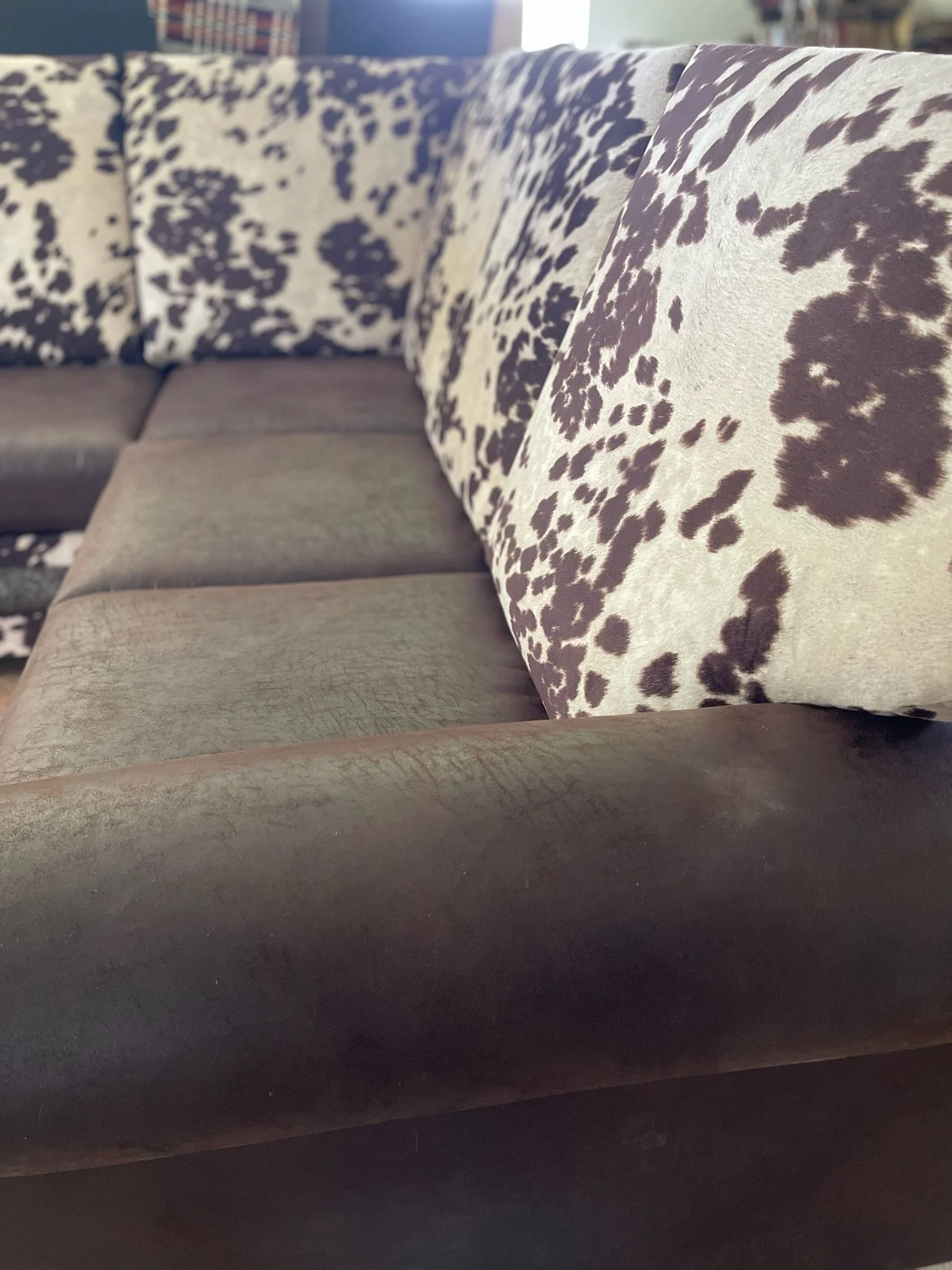 Rustic Upholstered Sectional Sofa
