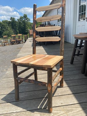Hickory Rustic High Back Dining Chairs Hickory High Back
