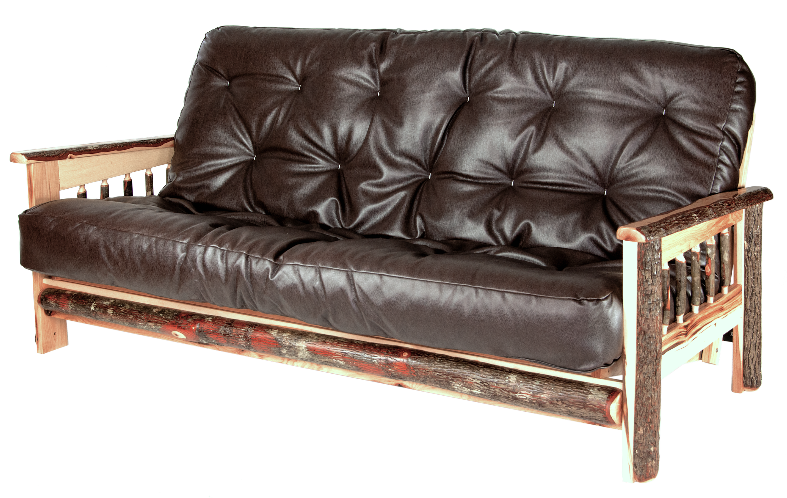 Rustic Hickory Log Futon