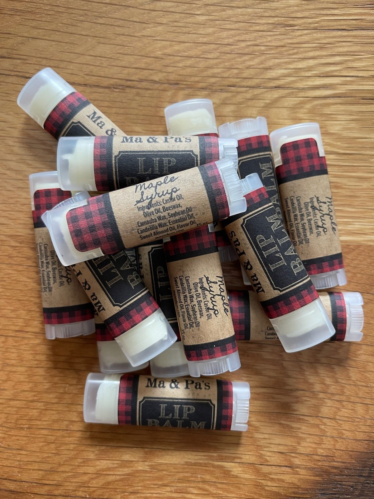 All Natural Paraben Free Lip Balm Maple Syrup