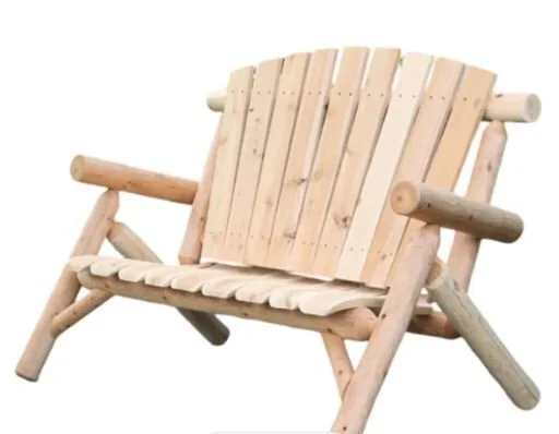 Cedar Log Loveseat Bench