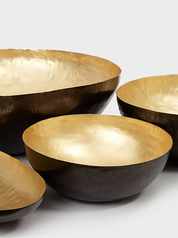 Hammered brass bowl