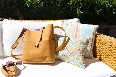 summer style nubuck leather long strap handbag