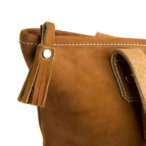 Wool and leather Ikat Handbag