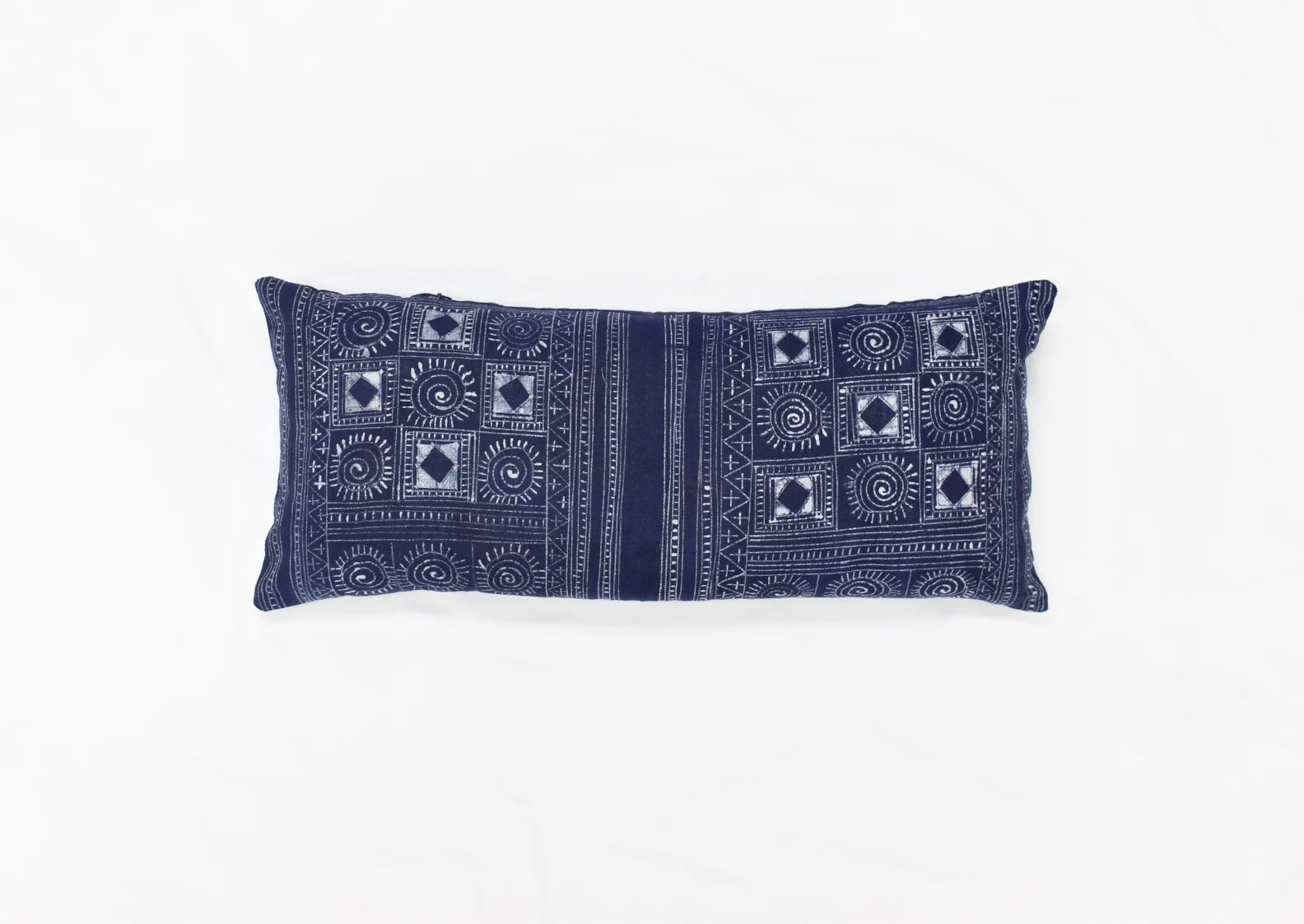 Symbols Indigo Batik Cushion - Long