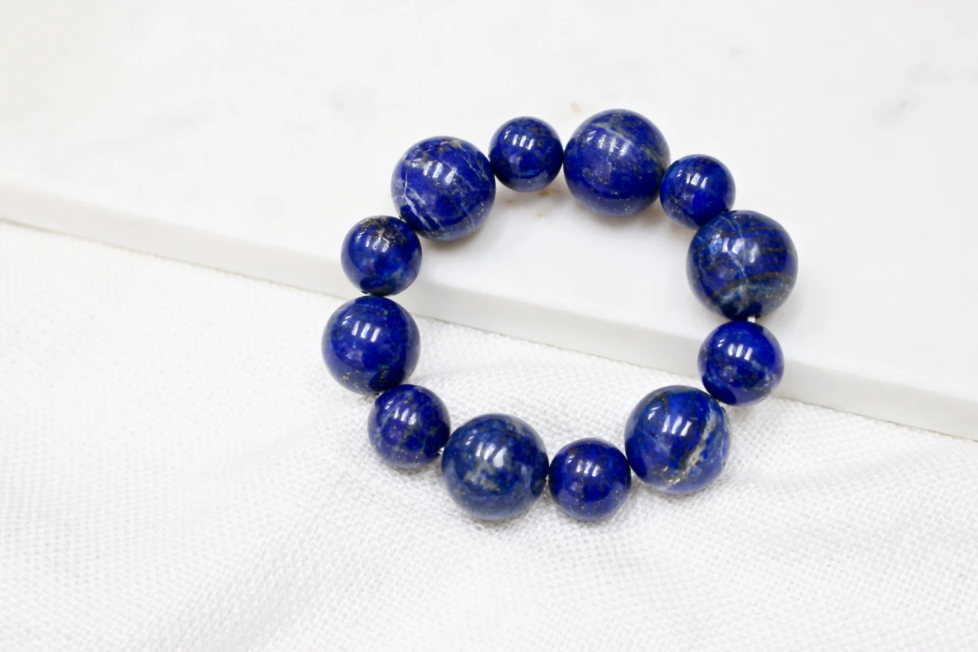 Lapis Big Bead Bracelet