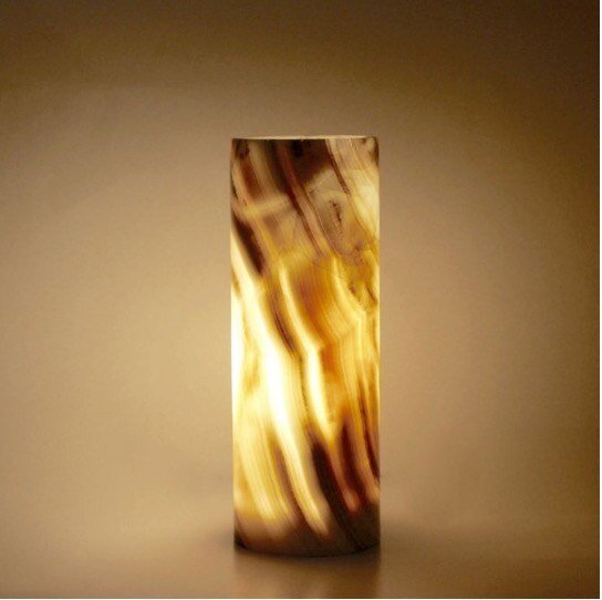 Onyx Cylinder Table Lamp