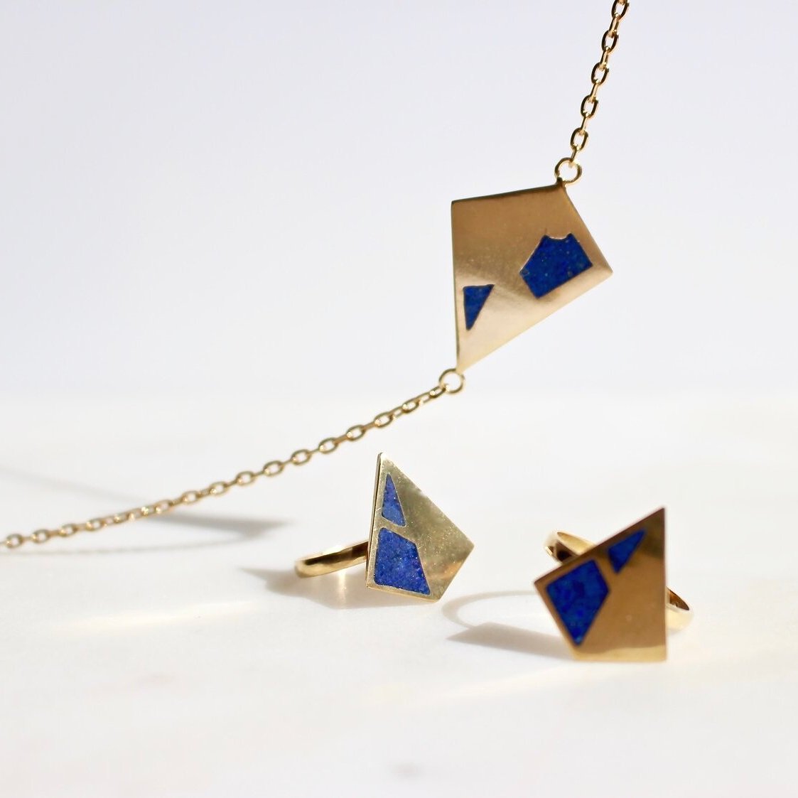 Lapis lazuli brass gold bracelet Turquoise Mountain fair trade ethical jewellery