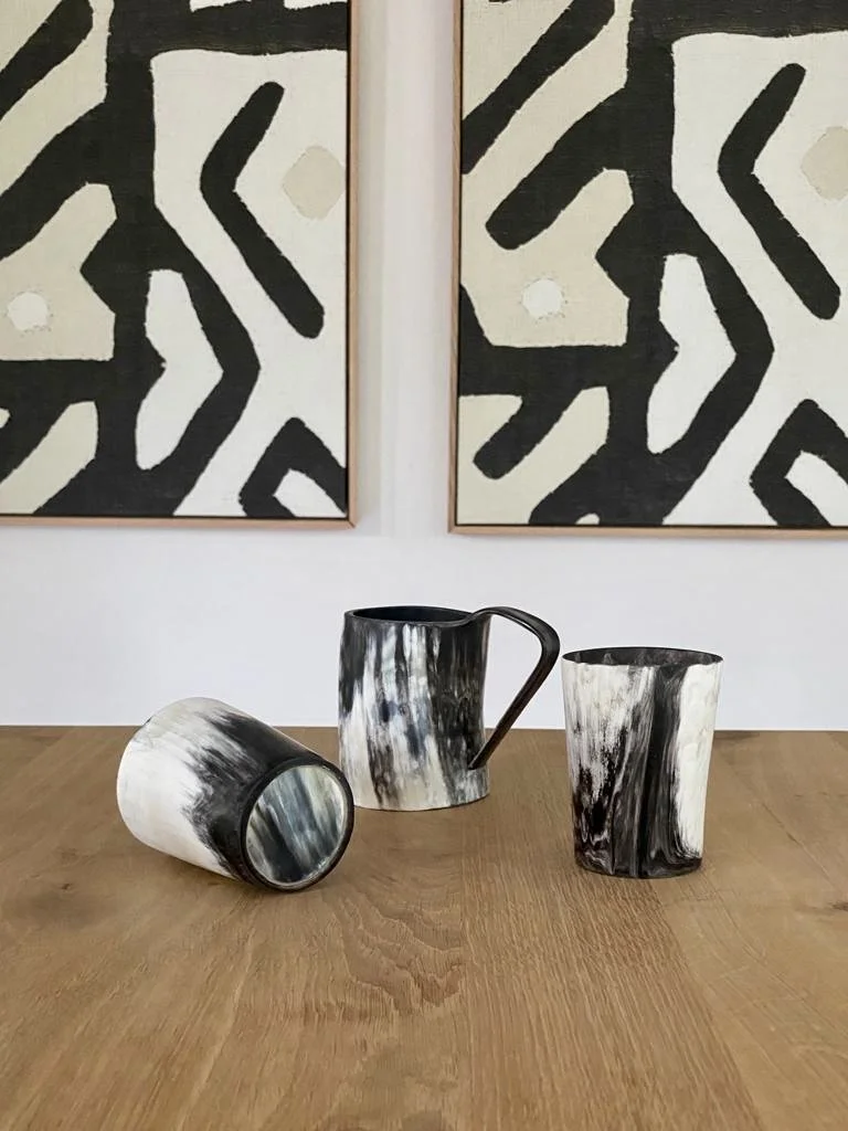 Cow horn tumblers