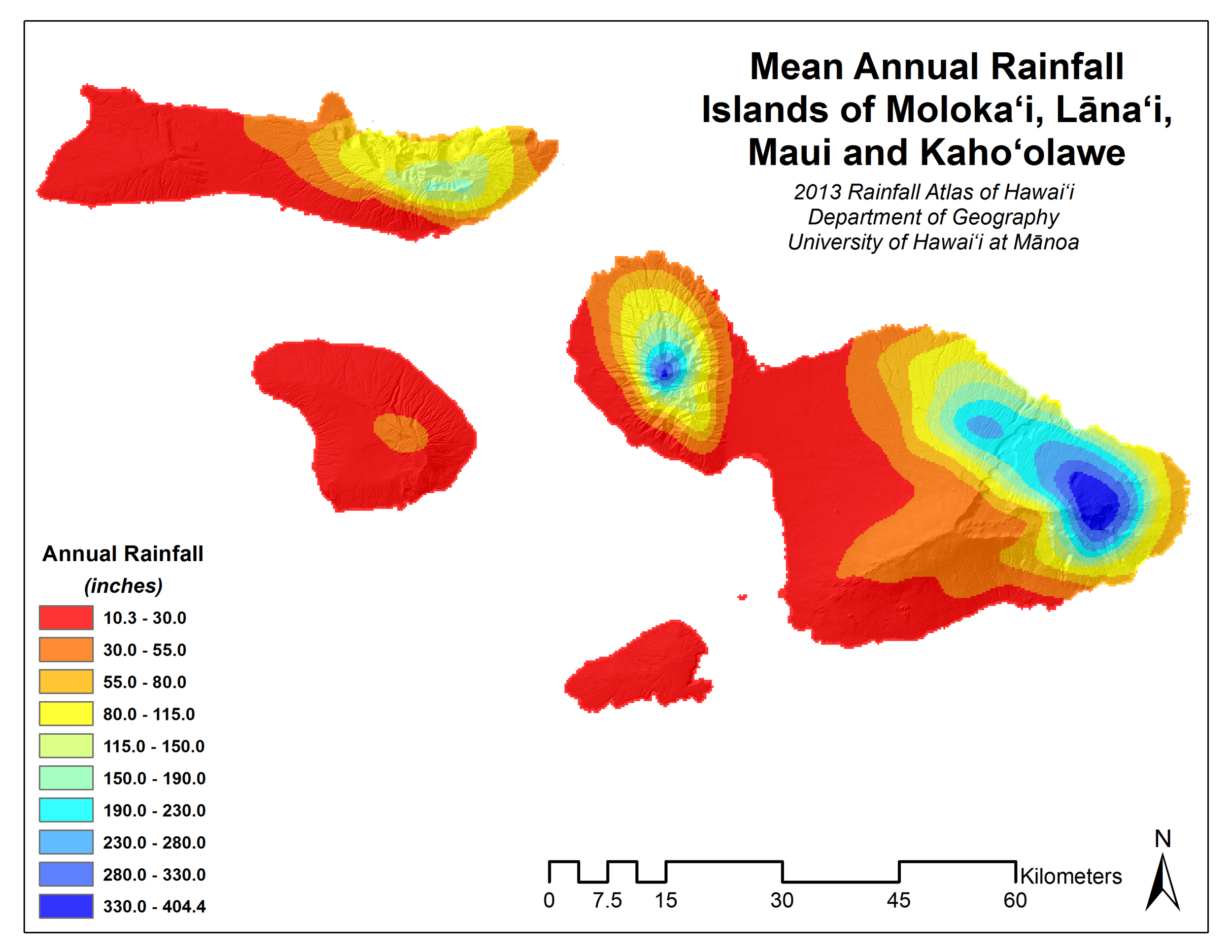 Maui Mean Annual Rainfall