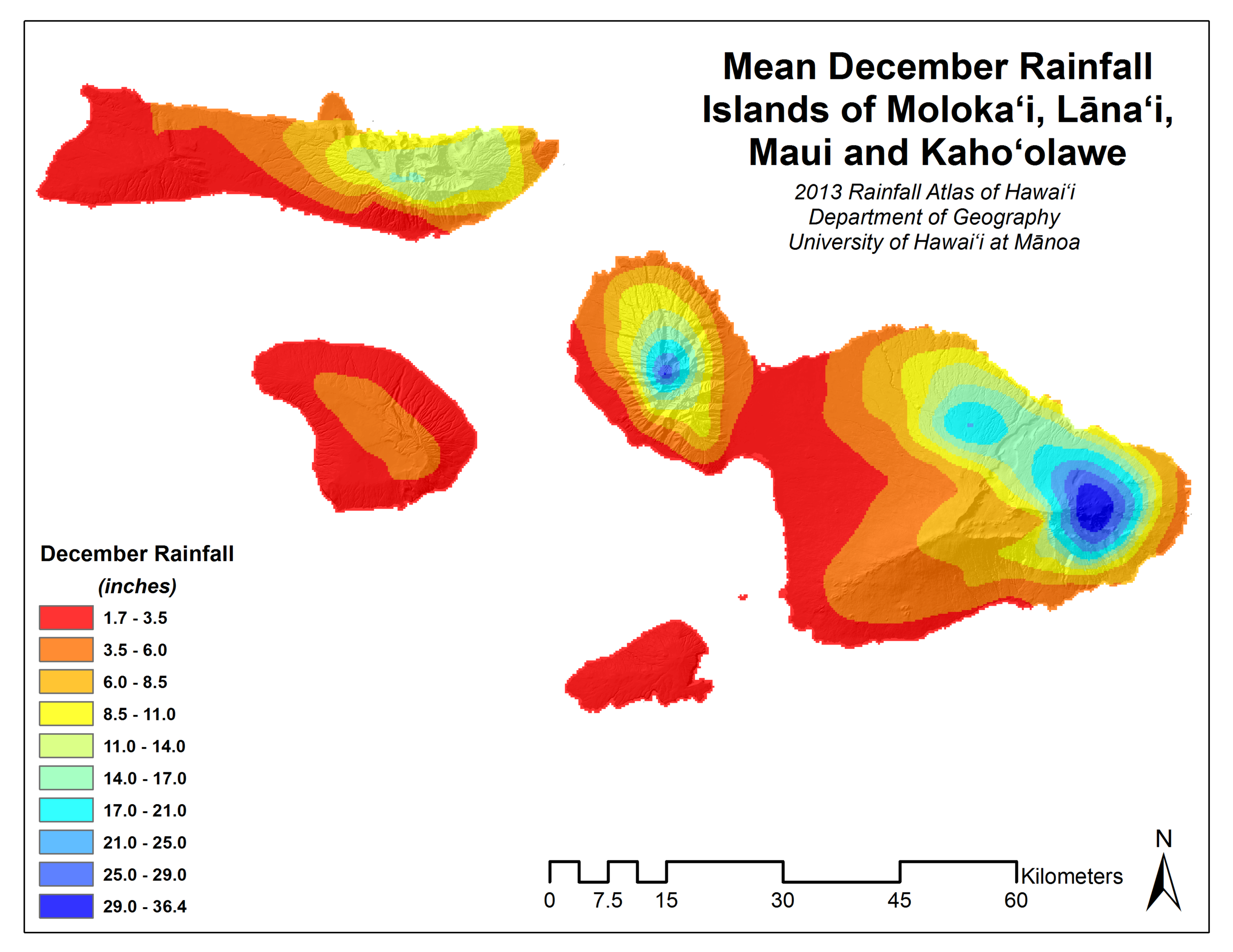 December Rainfall on Maui