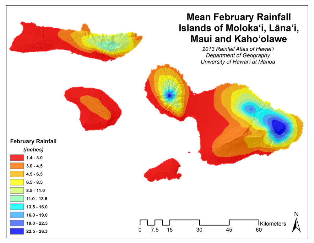 February Rainfall on Maui