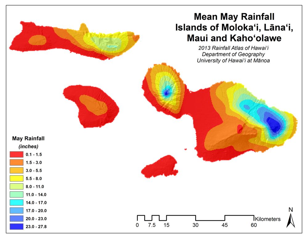 May Rainfall on Maui